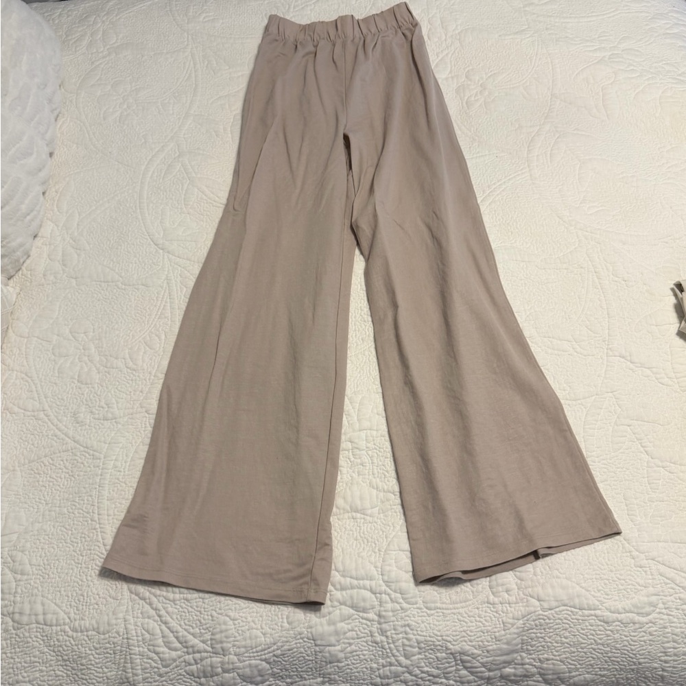 H&M Wide Leg Pants in Taupe